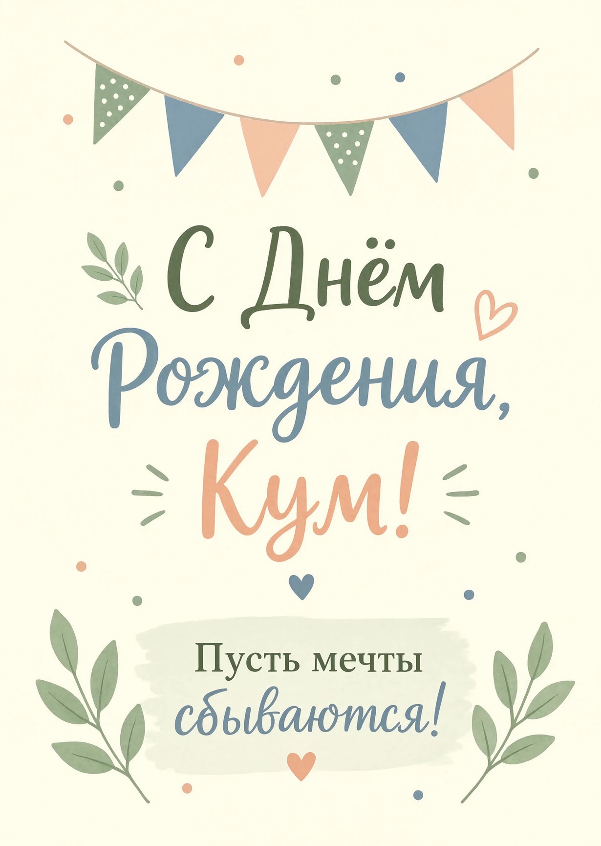 Открытка "С днем рождения куму" #37