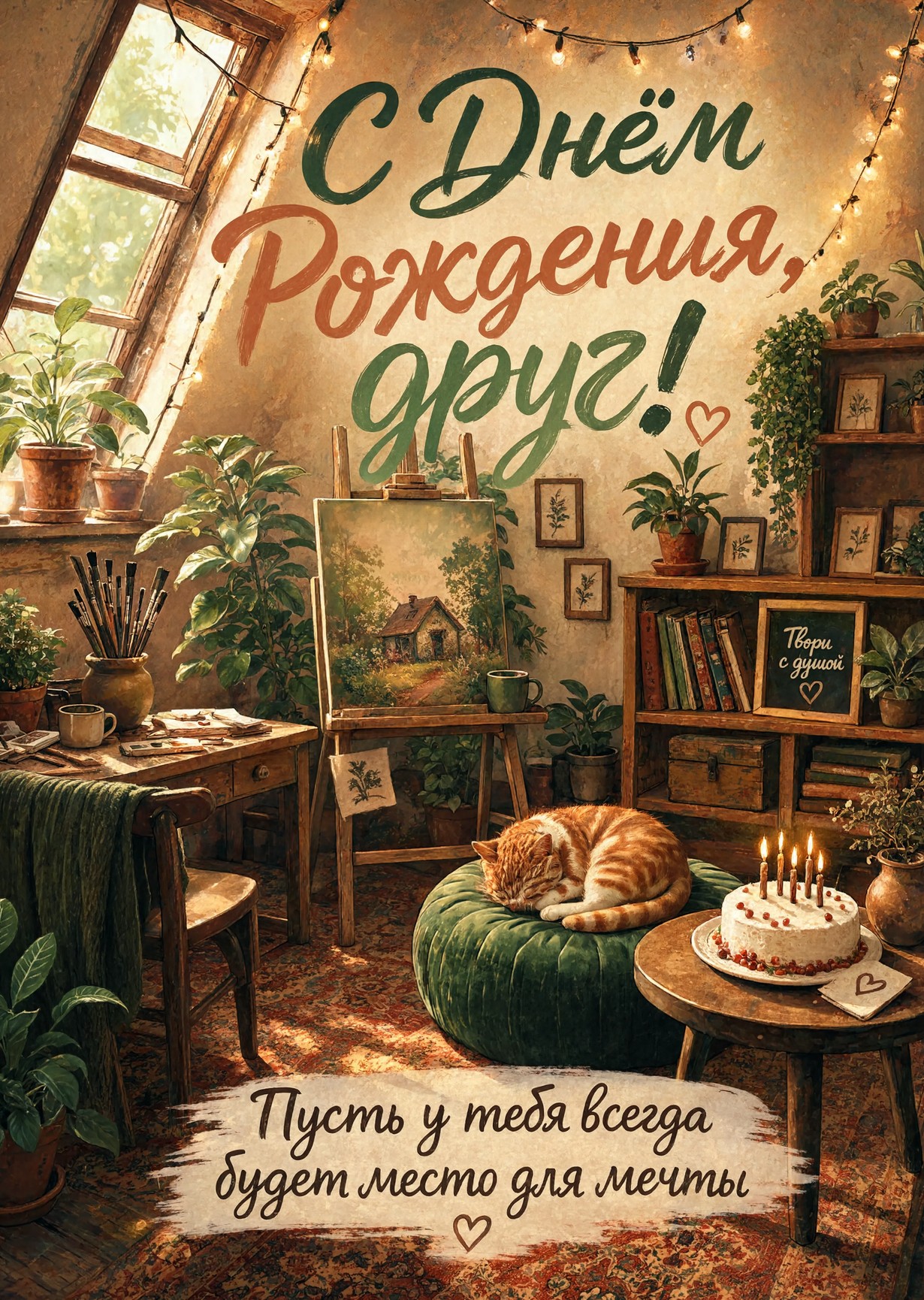 Открытка "С днем рождения другу" #47
