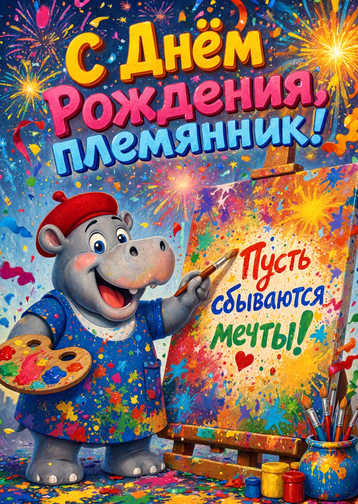 Открытка "С днем рождения пемяннику" #85