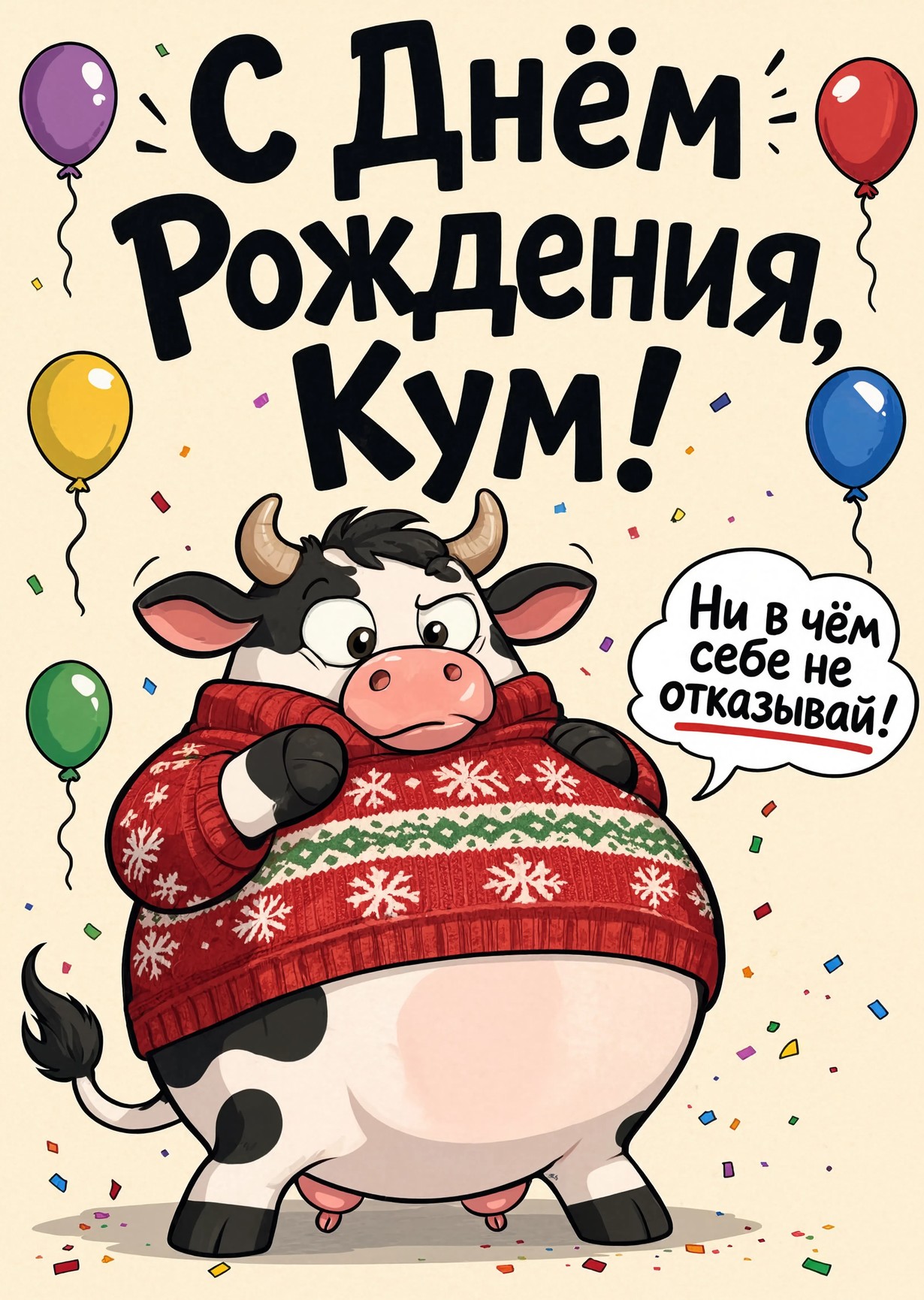 Открытка "С днем рождения куму" #12
