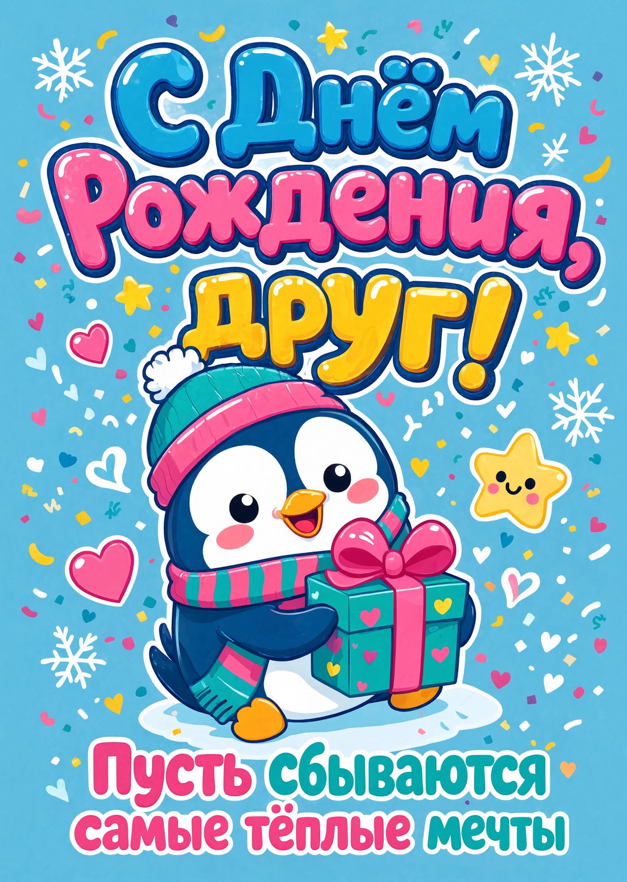 Открытка "С днем рождения другу" #9