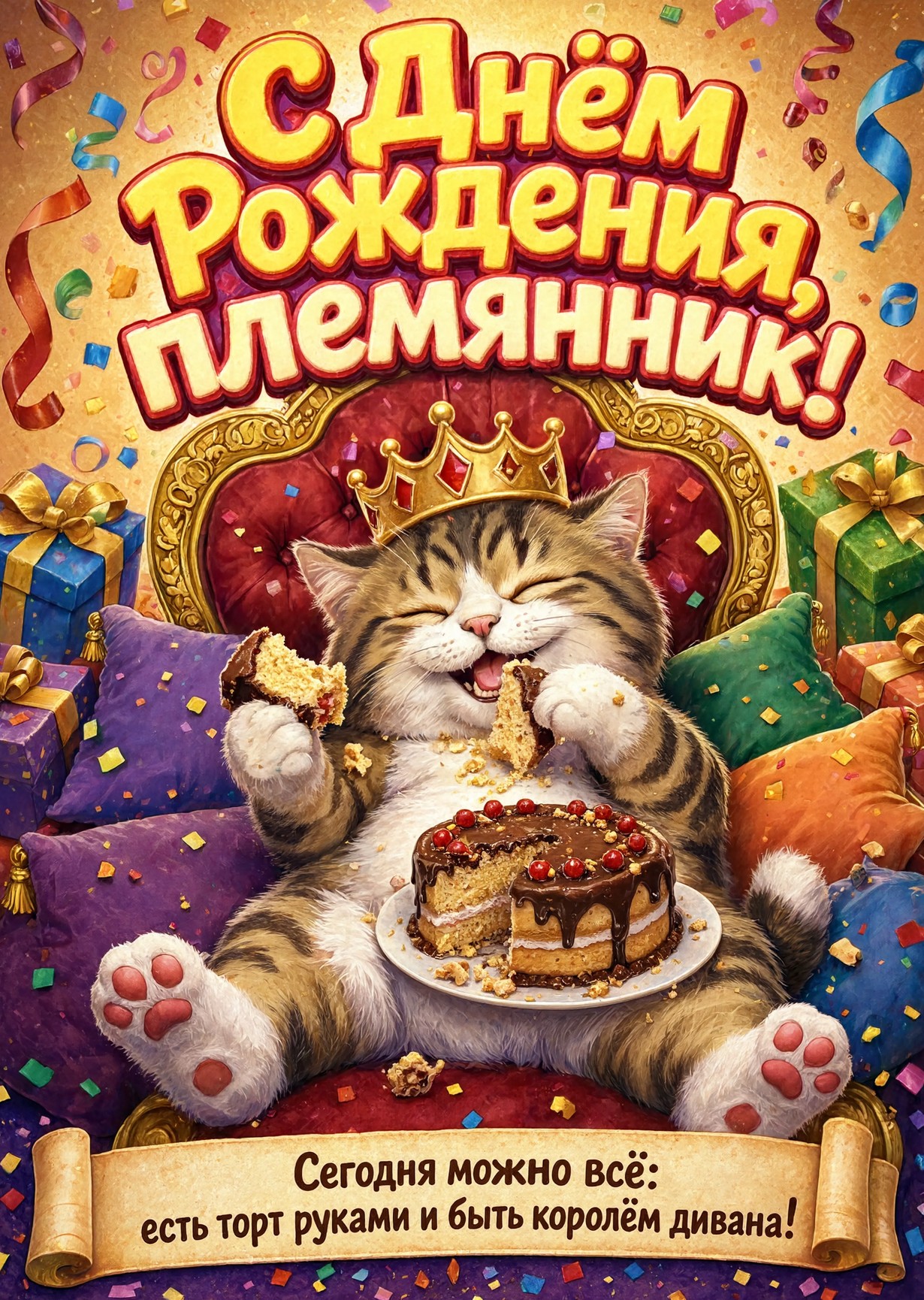 Открытка "С днем рождения пемяннику" #81