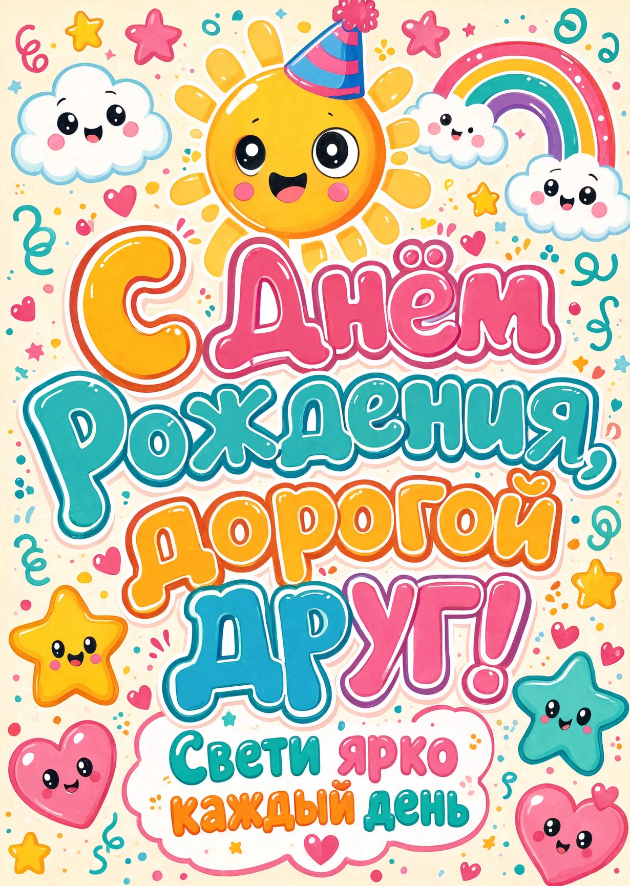 Открытка "С днем рождения другу" #59