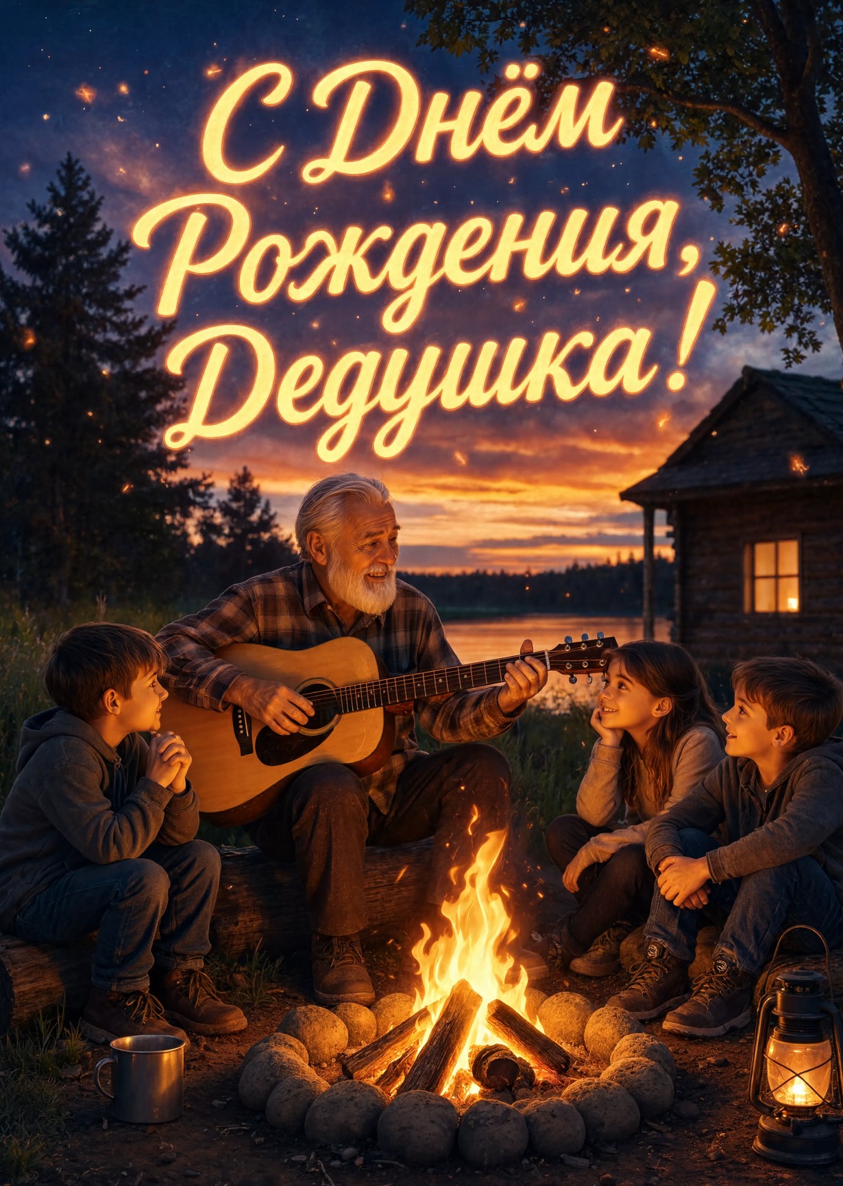 Открытка "С днём рождения дедушке" #80