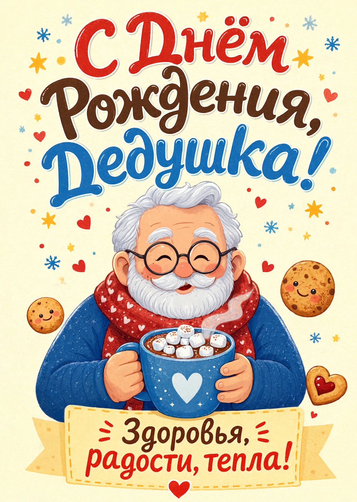 Открытка "С днём рождения дедушке" #39