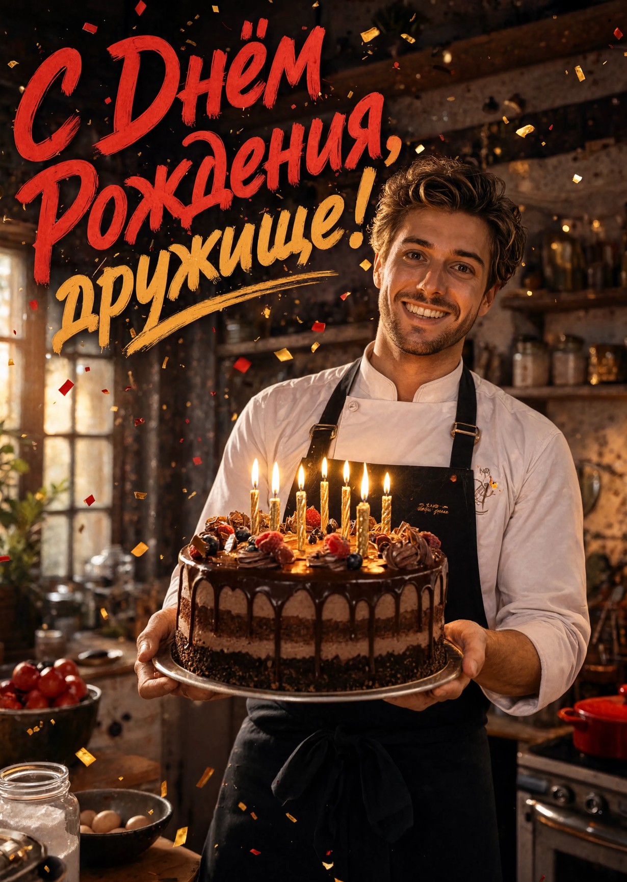 Открытка "С днем рождения другу" #77
