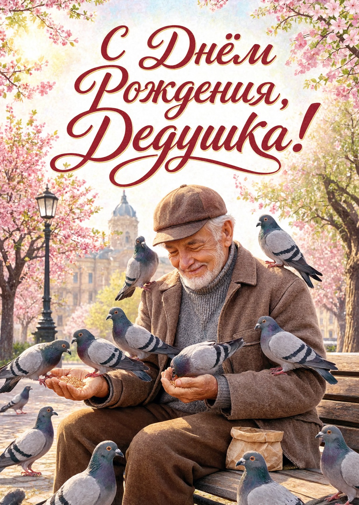 Открытка "С днём рождения дедушке" #71