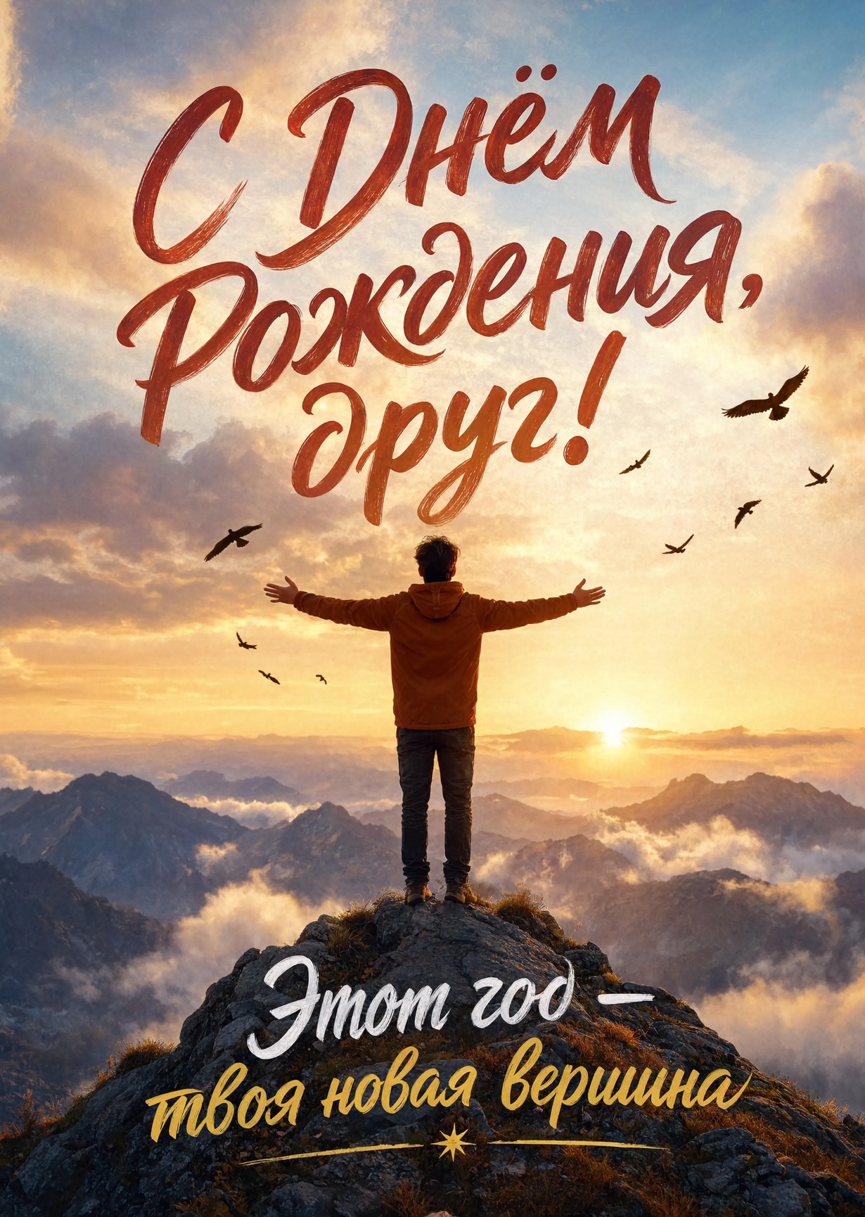 Открытка "С днем рождения другу" #81