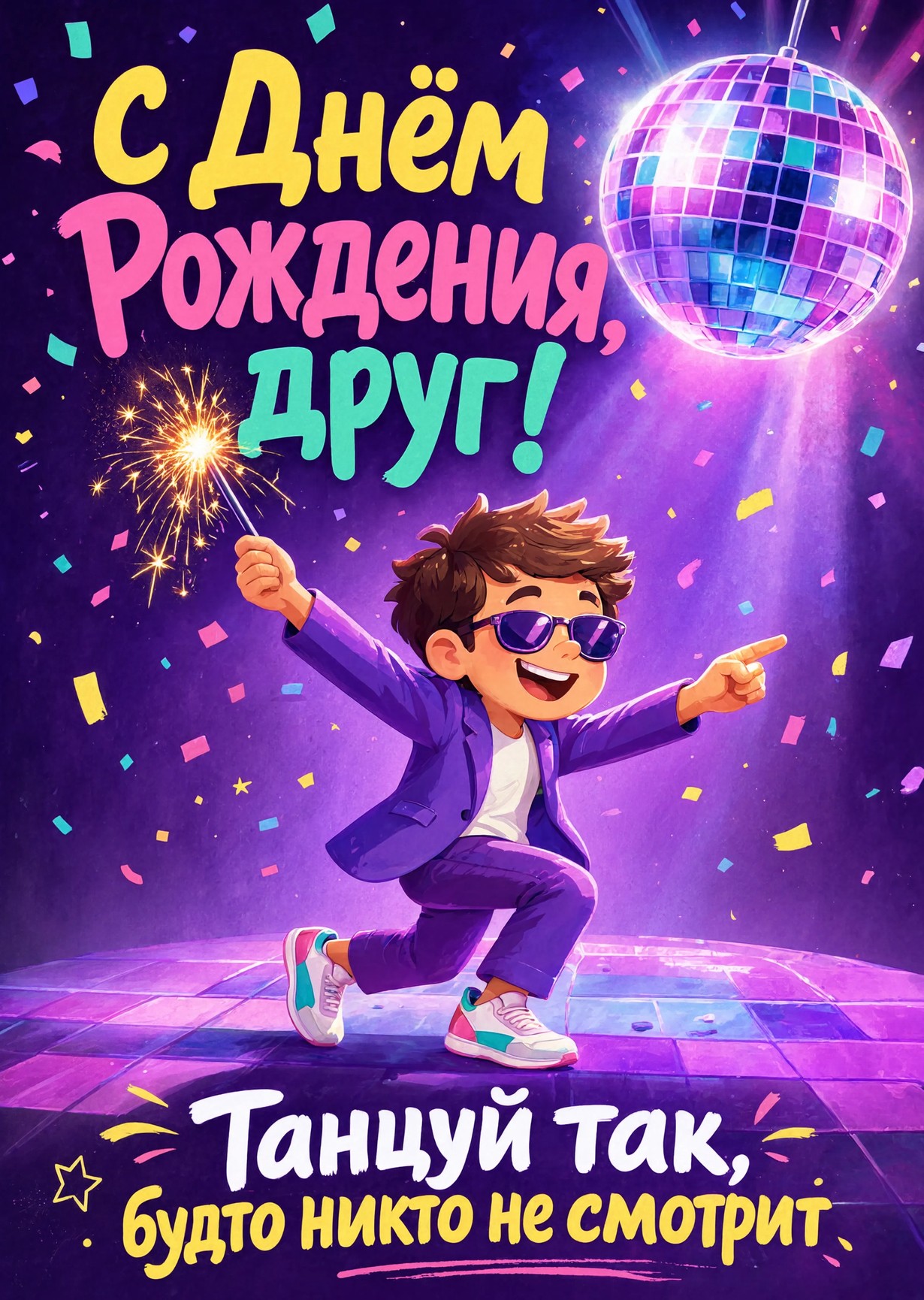 Открытка "С днем рождения другу" #24