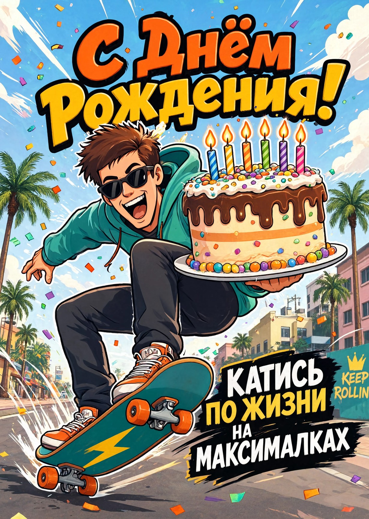 Открытка "С днём рождения парню" #49