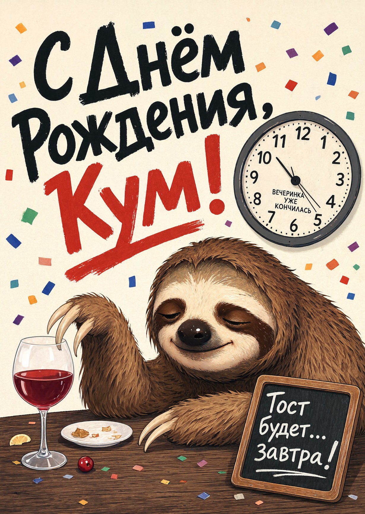 Открытка "С днем рождения куму" #25