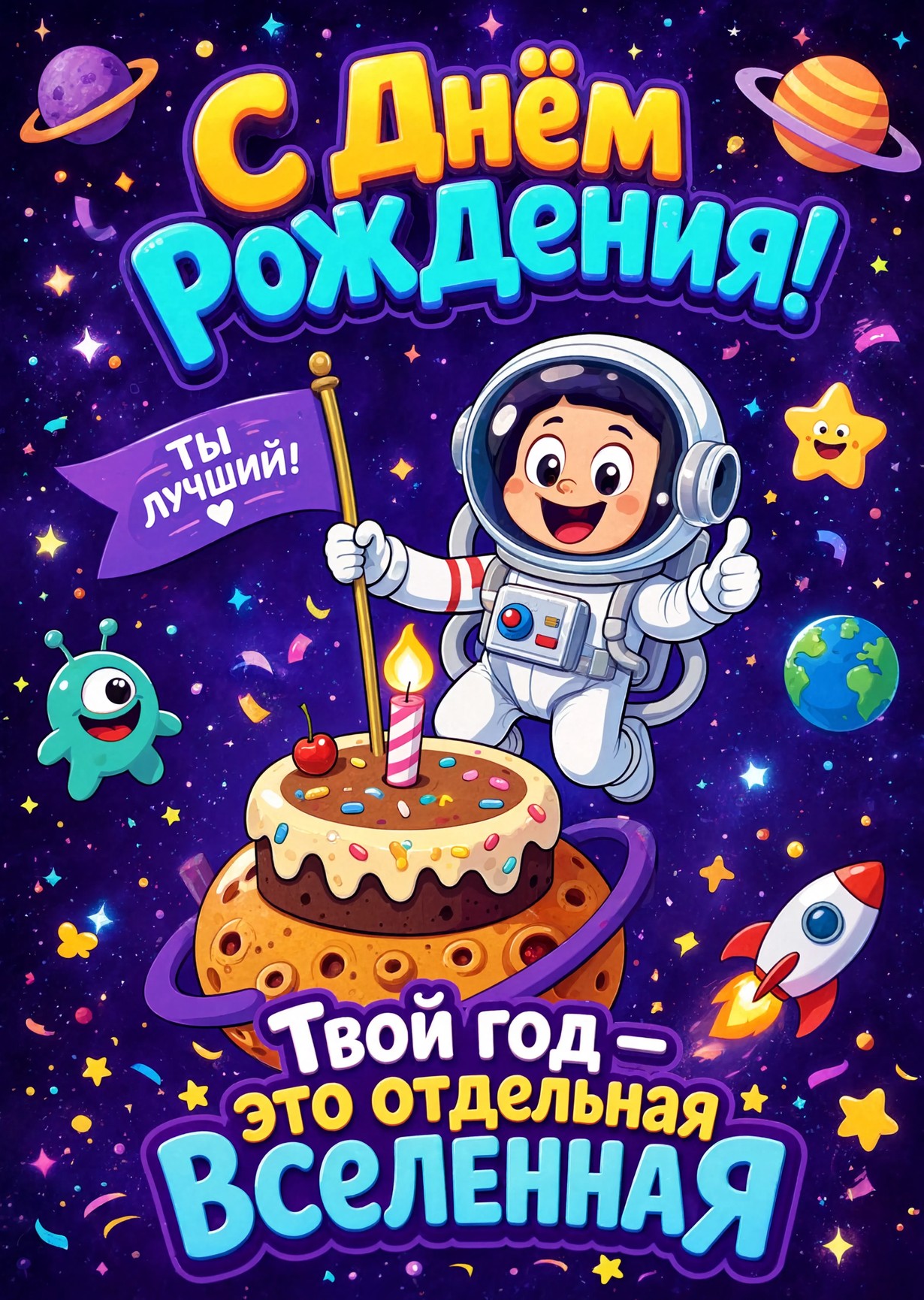Открытка "С днём рождения парню" #50