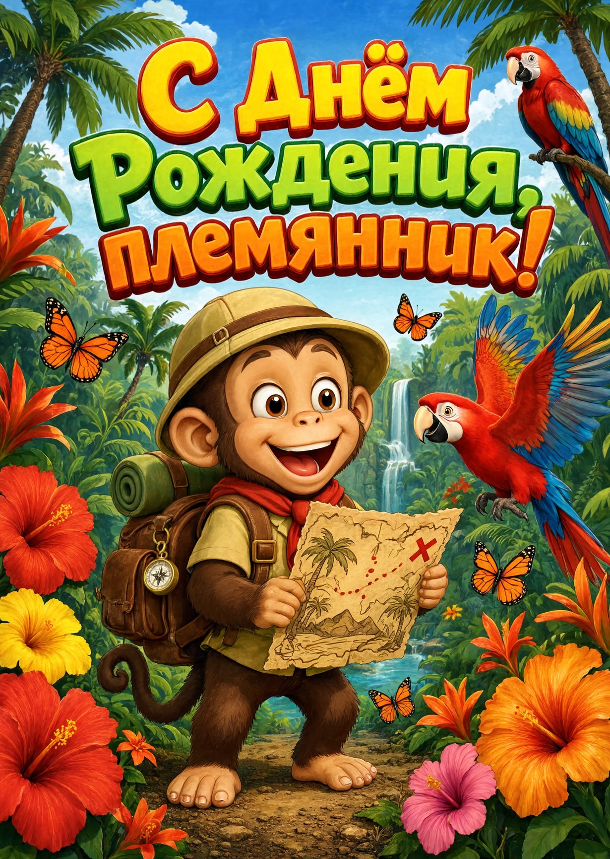 Открытка "С днем рождения пемяннику" #87