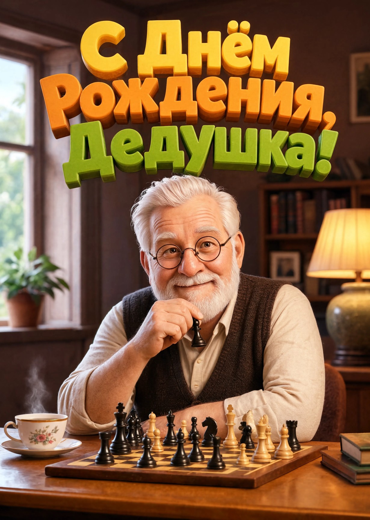Открытка "С днём рождения дедушке" #21