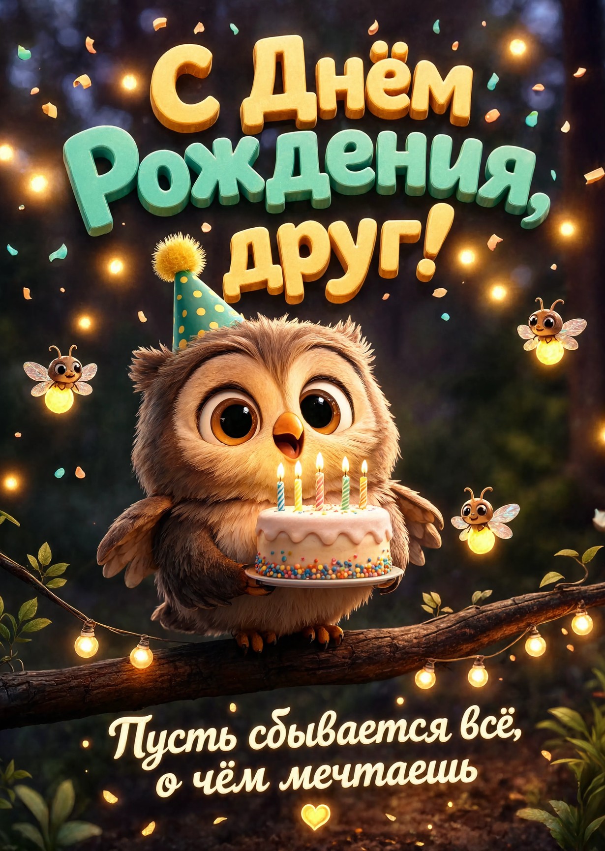 Открытка "С днем рождения другу" #41