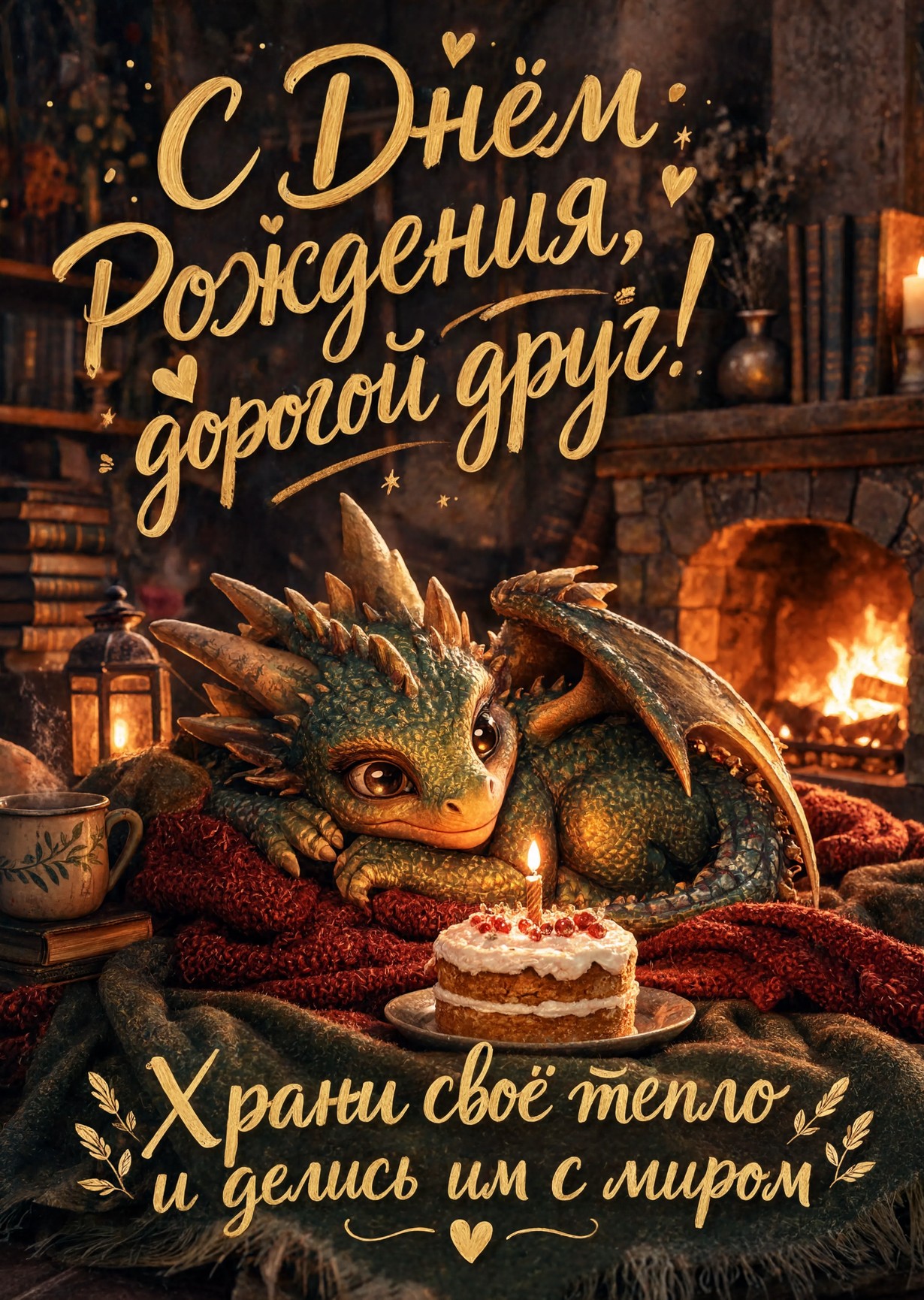 Открытка "С днем рождения другу" #51