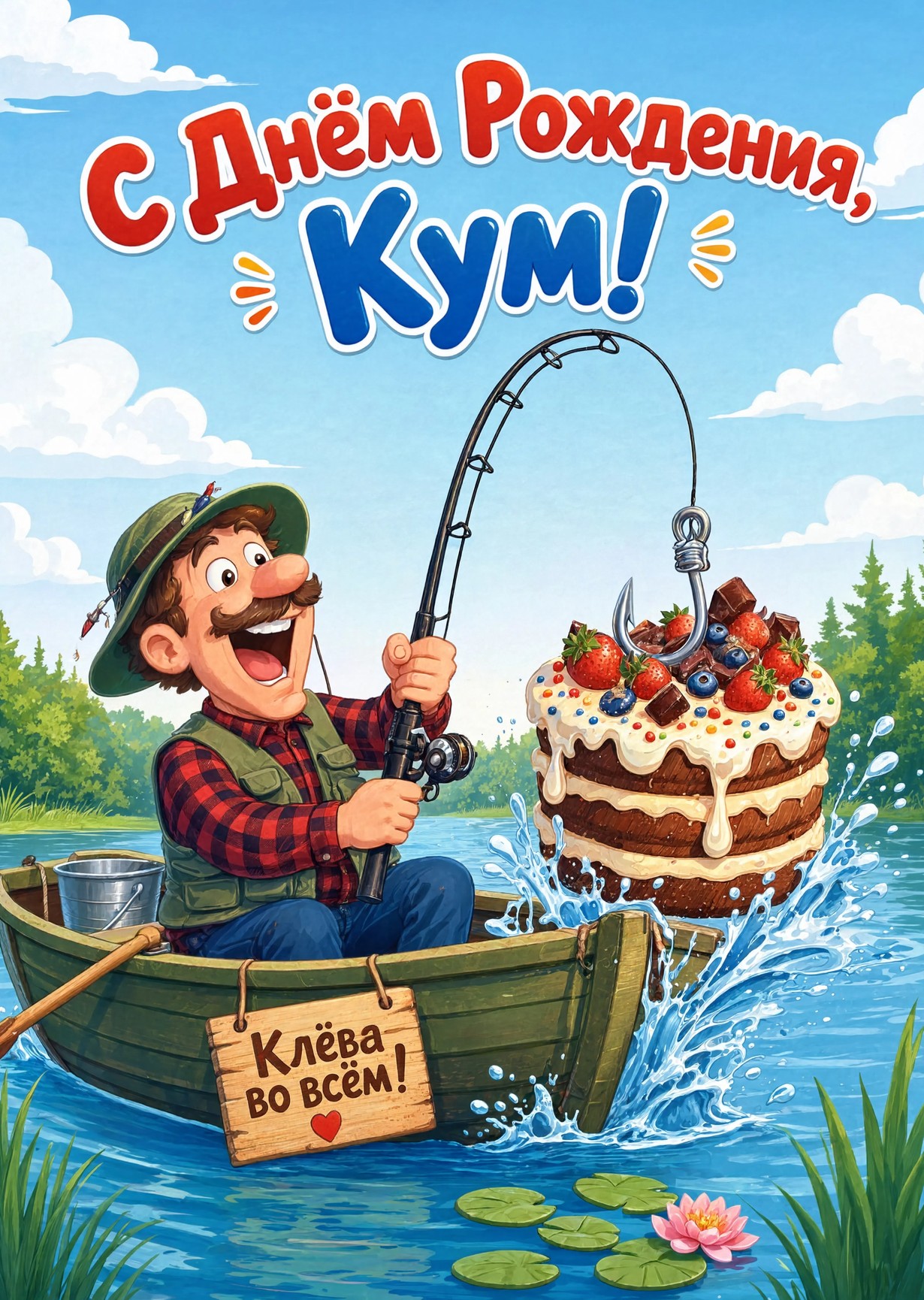 Открытка "С днем рождения куму" #10