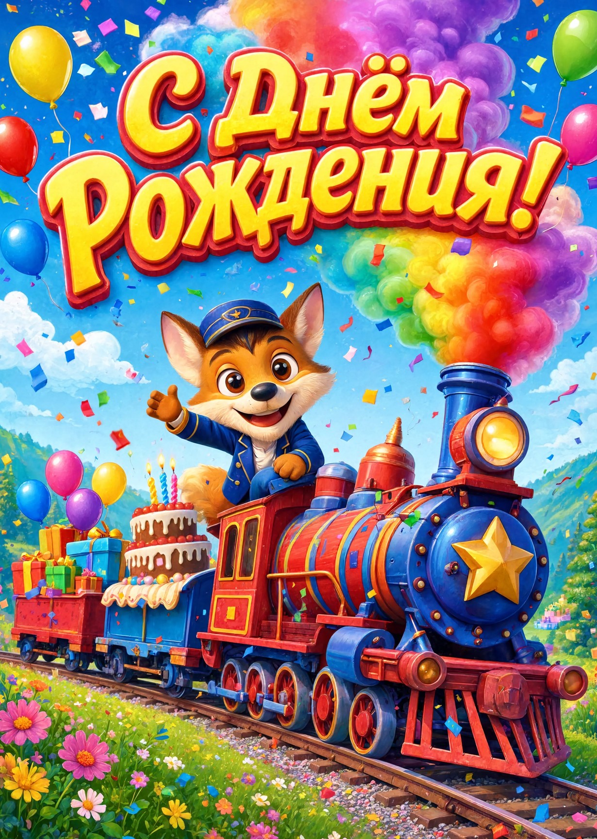 Открытка "С днём рождения" #123