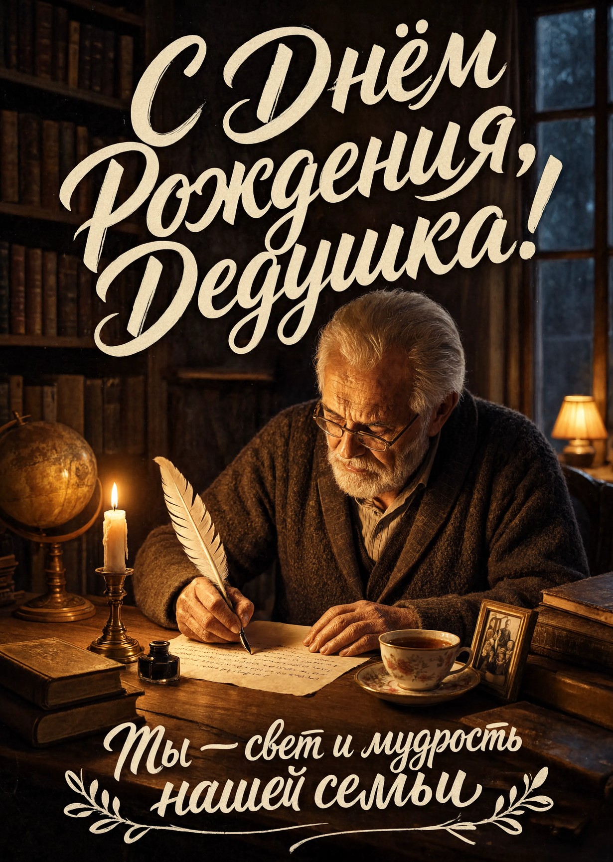 Открытка "С днём рождения дедушке" #30