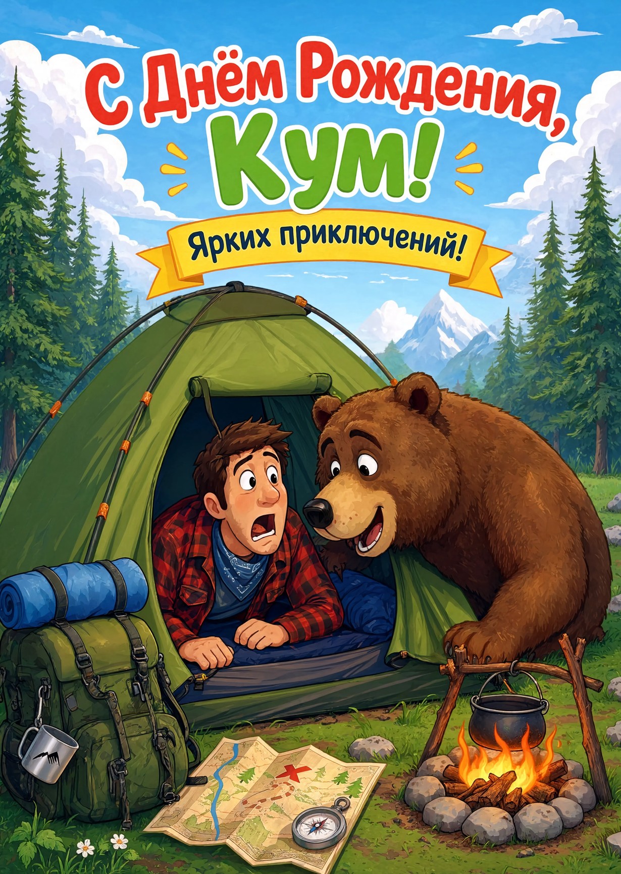 Открытка "С днем рождения куму" #5