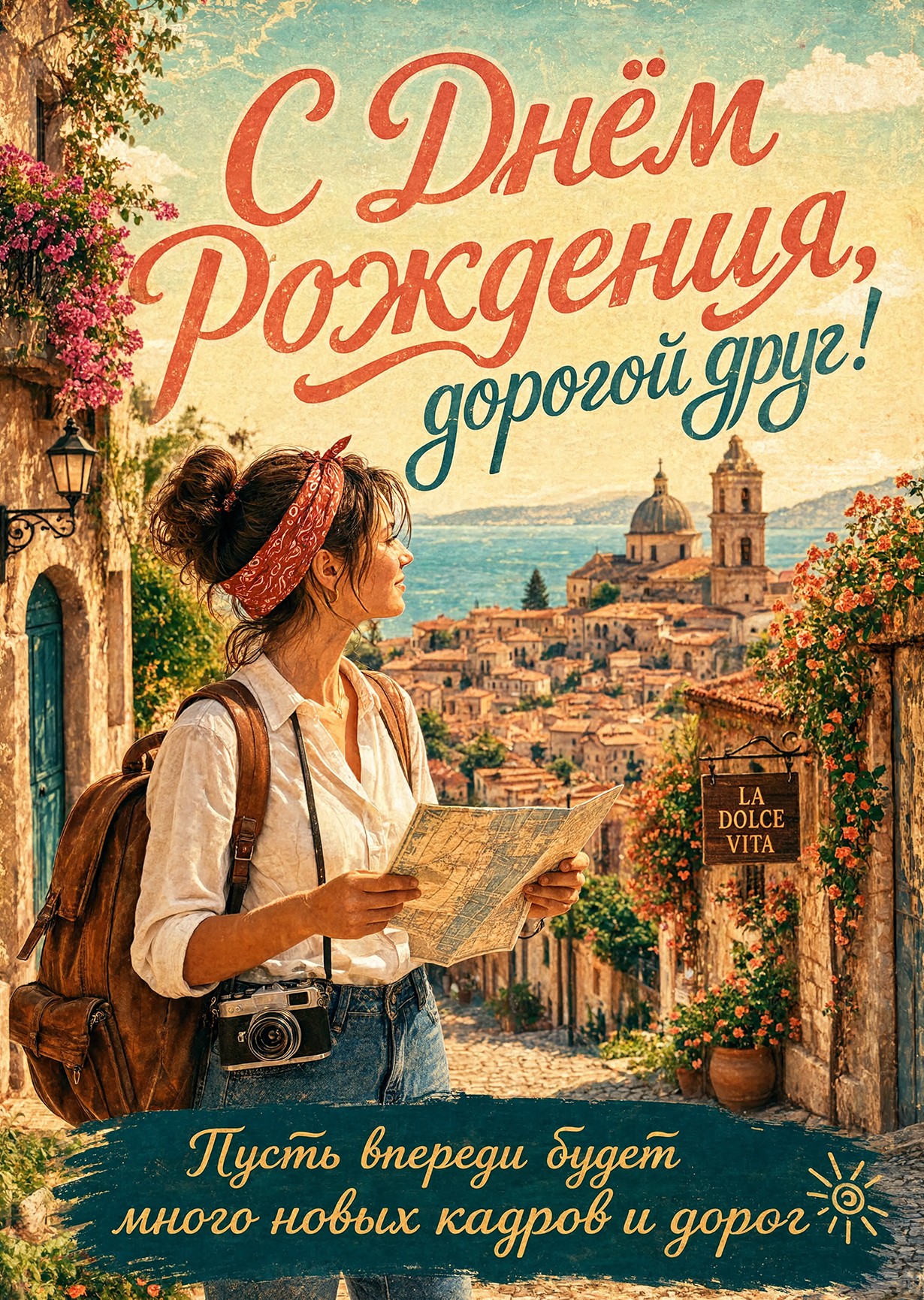 Открытка "С днем рождения другу" #10