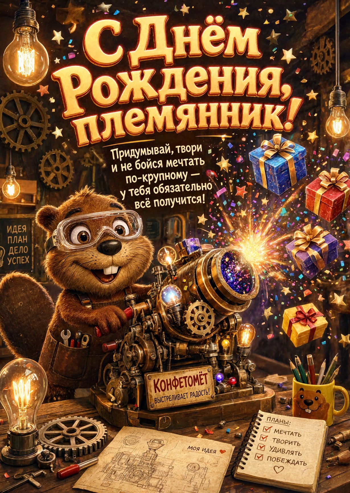 Открытка "С днем рождения пемяннику" #55