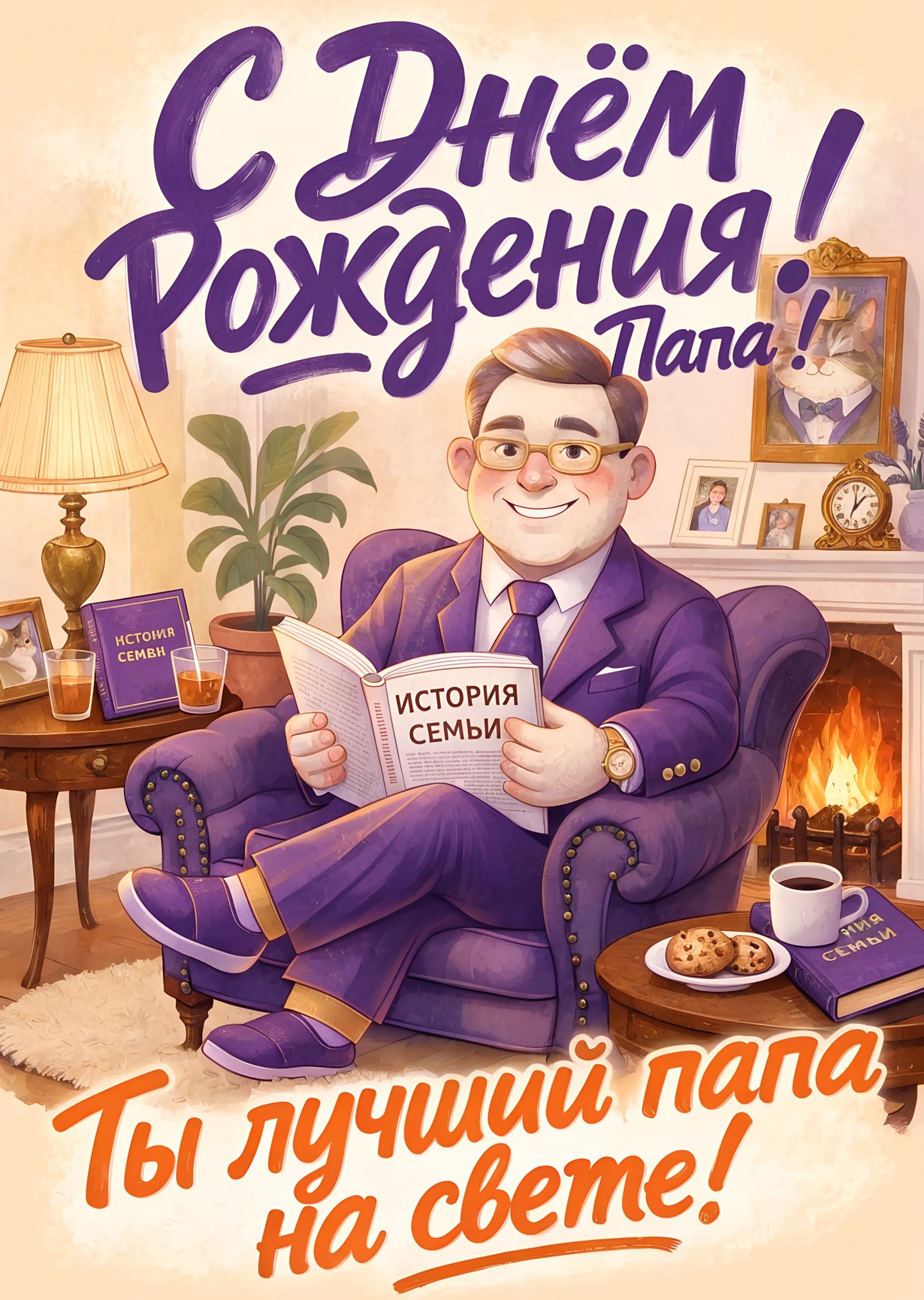 Открытка "С днём рождения папе" #40