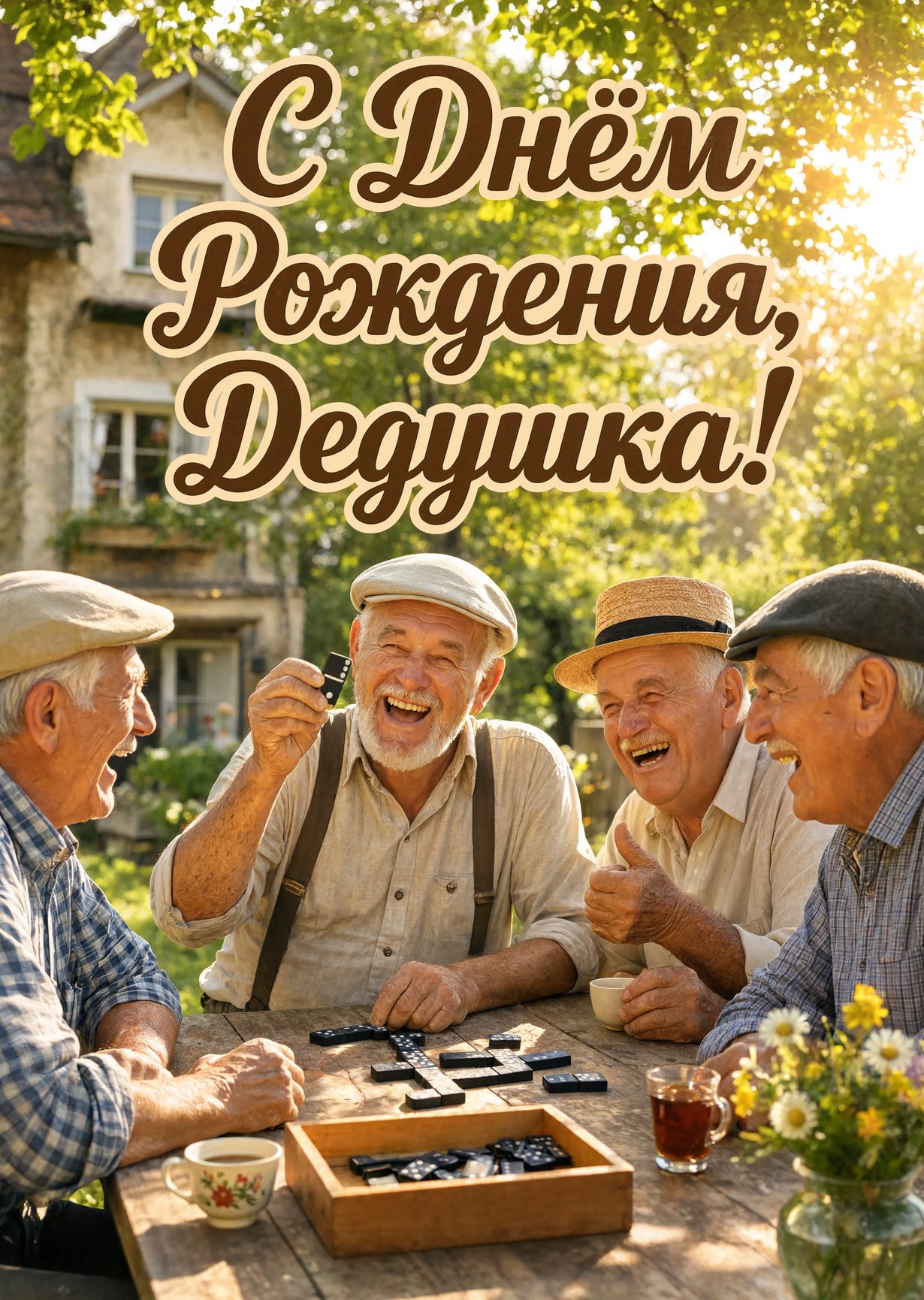 Открытка "С днём рождения дедушке" #72