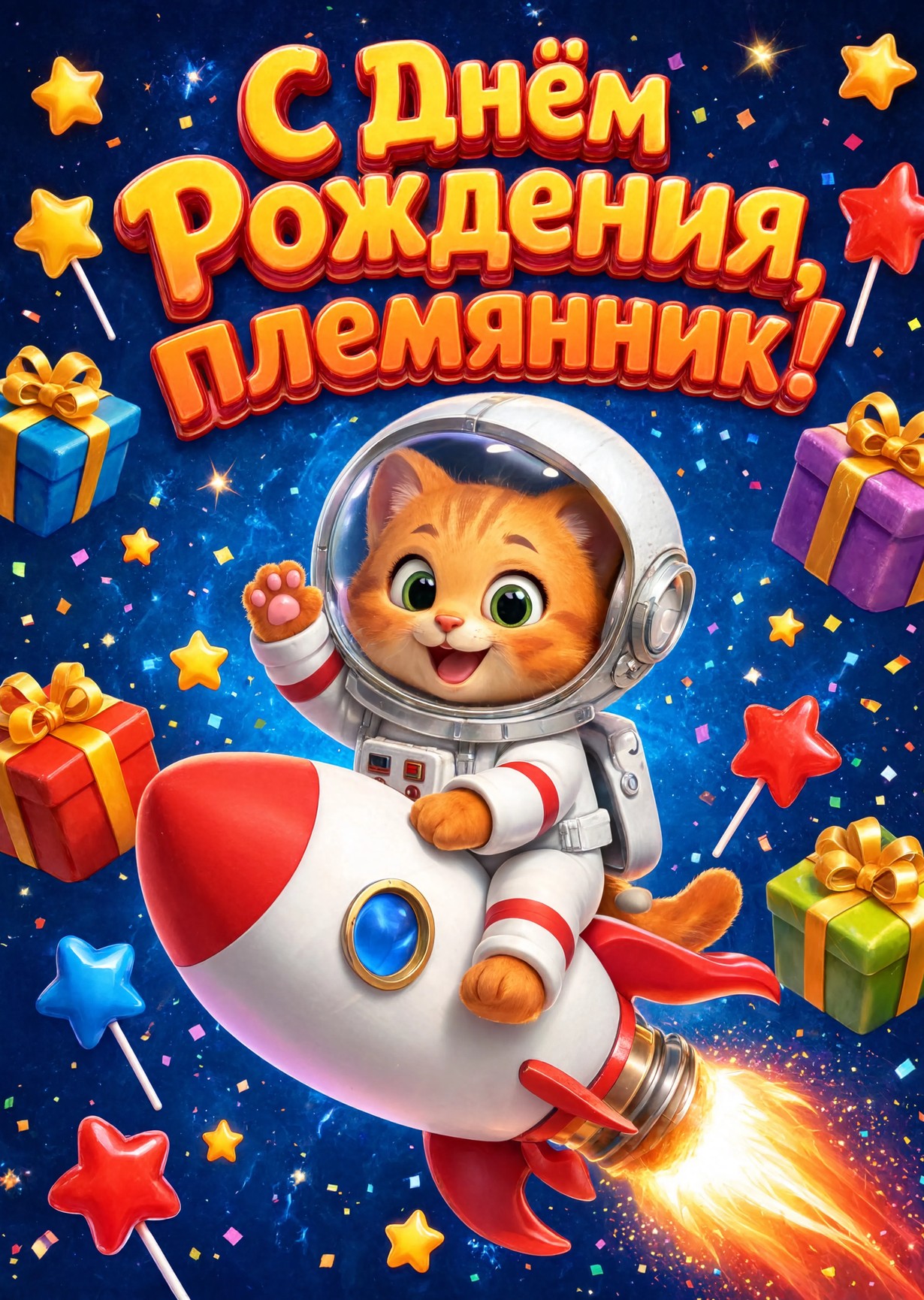 Открытка "С днем рождения пемяннику" #95