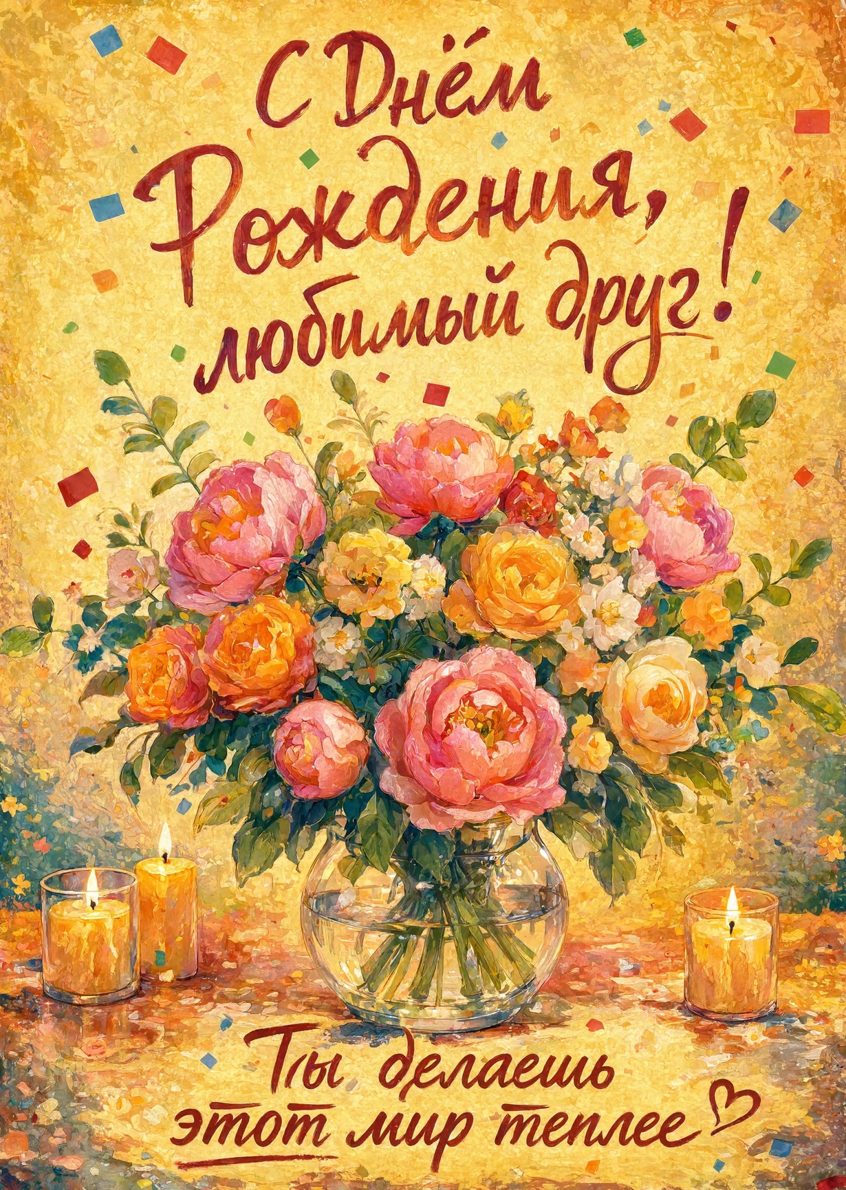 Открытка "С днем рождения другу" #83