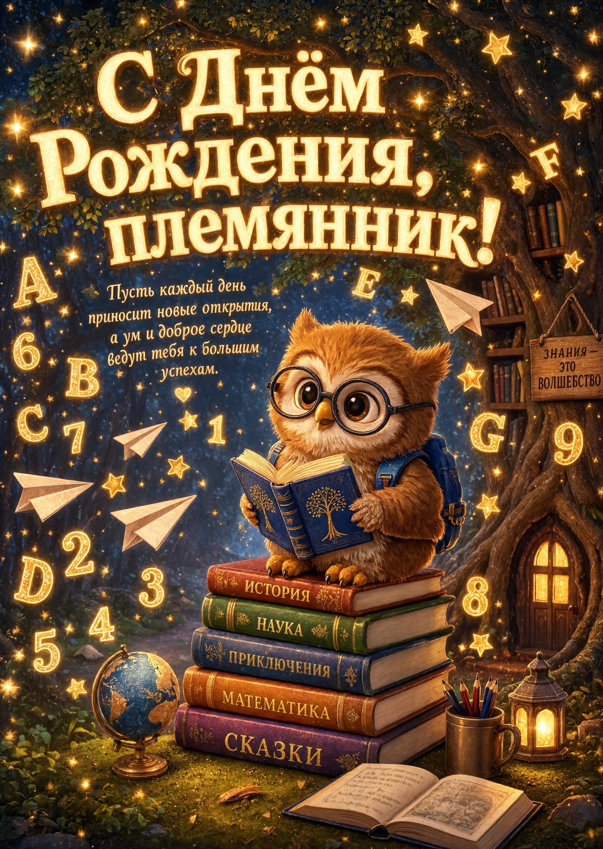 Открытка "С днем рождения пемяннику" #1