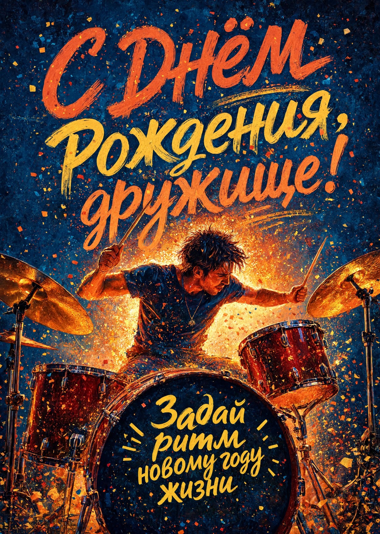Открытка "С днем рождения другу" #86
