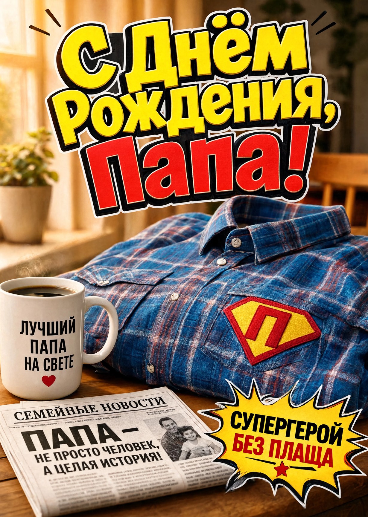 Открытка "С днём рождения папе" #89