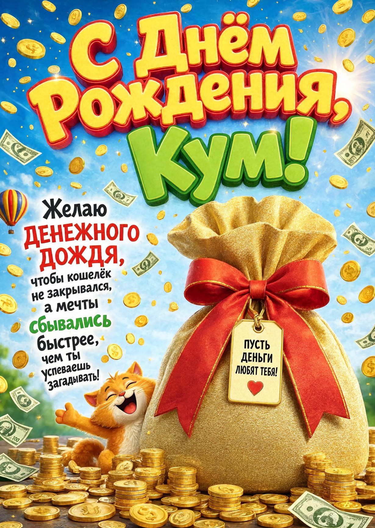 Открытка "С днем рождения куму" #82