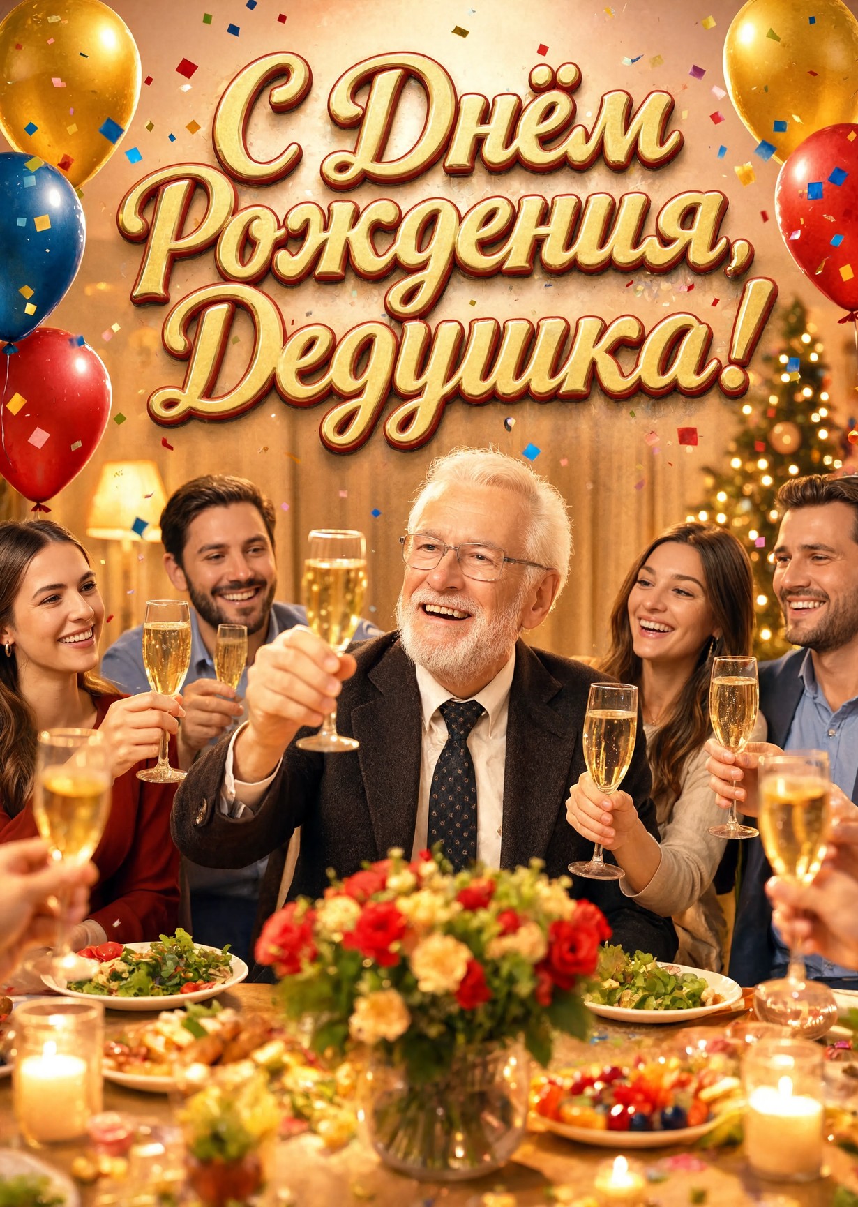 Открытка "С днём рождения дедушке" #50