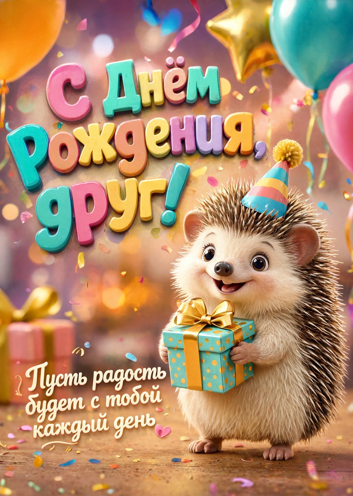 Открытка "С днем рождения другу" #44