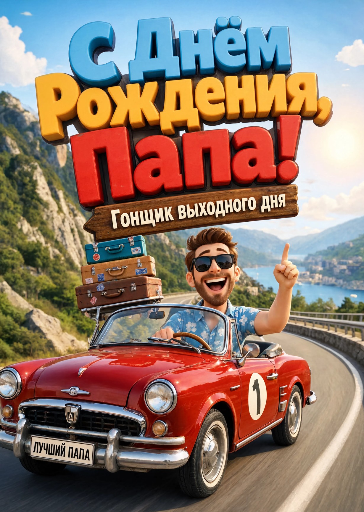 Открытка "С днём рождения папе" #6
