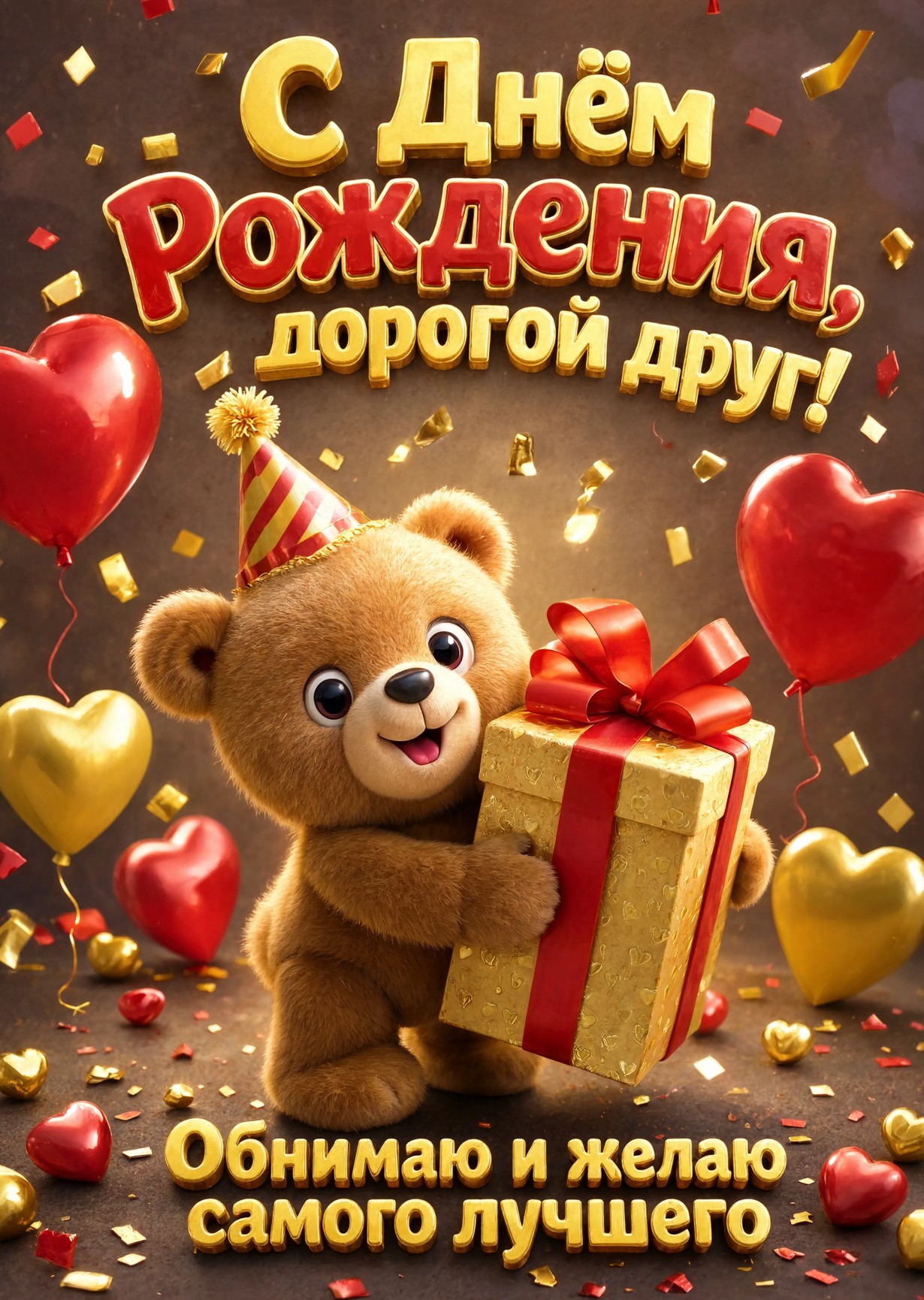 Открытка "С днем рождения другу" #42
