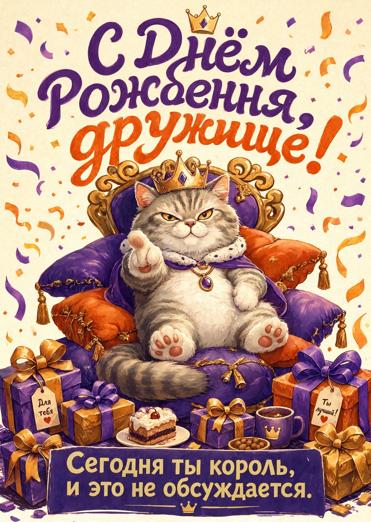 Открытка "С днем рождения другу" #30