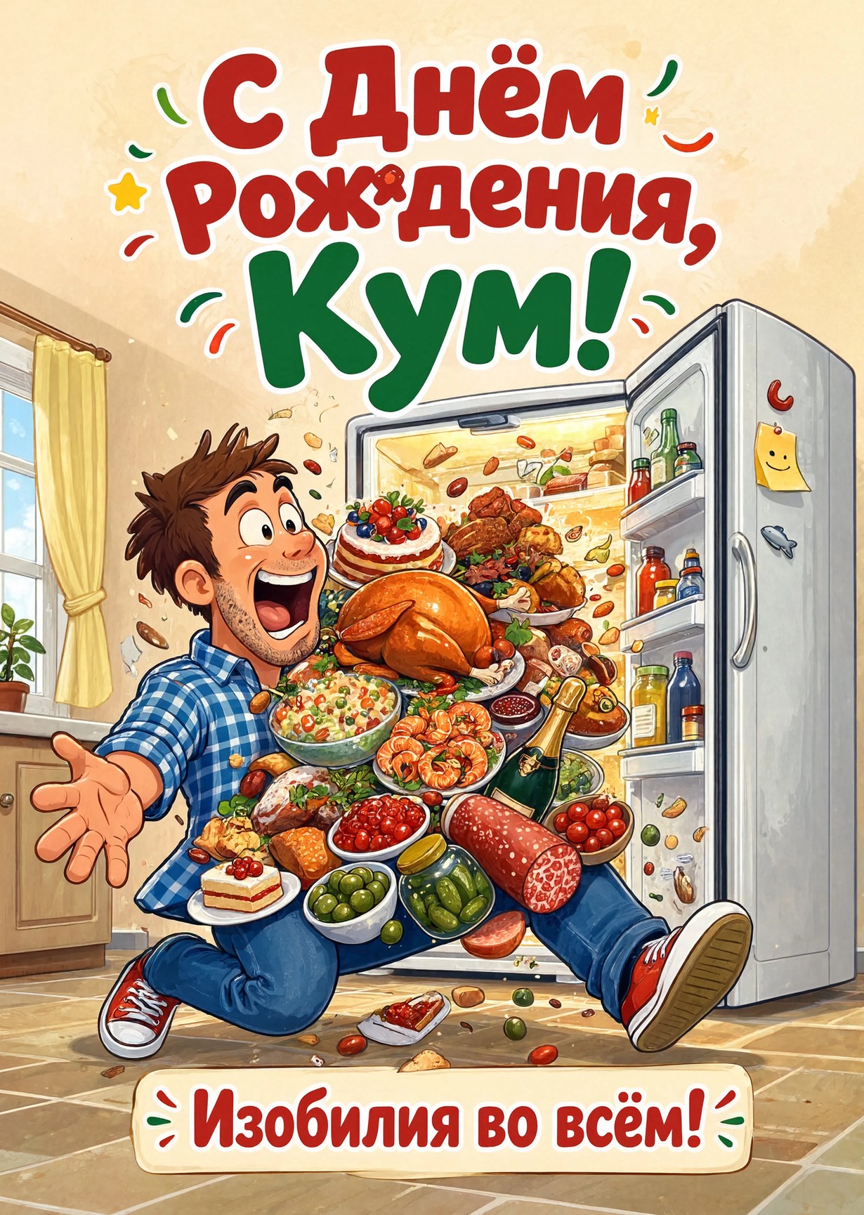 Открытка "С днем рождения куму" #4