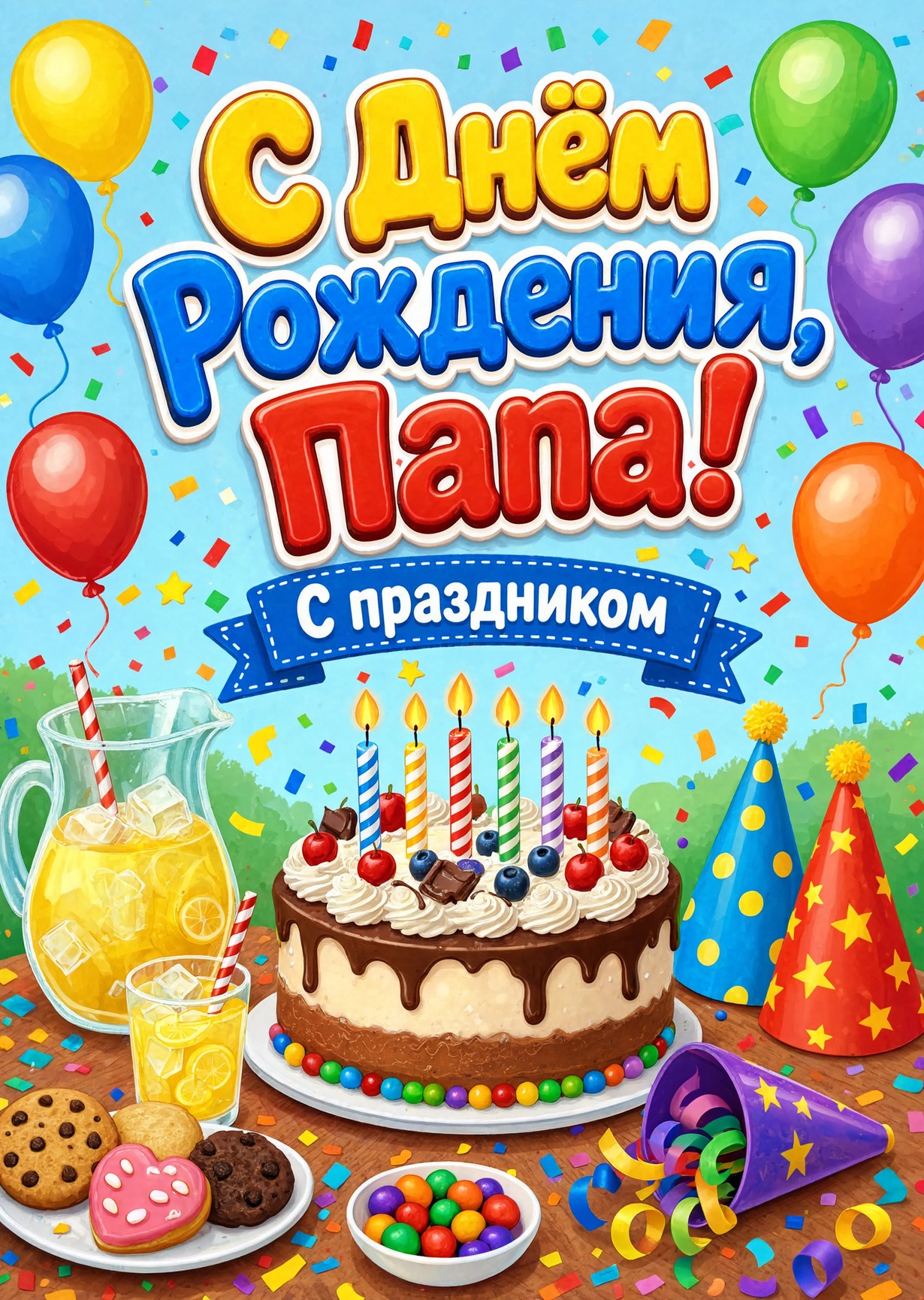 Открытка "С днём рождения папе" #15