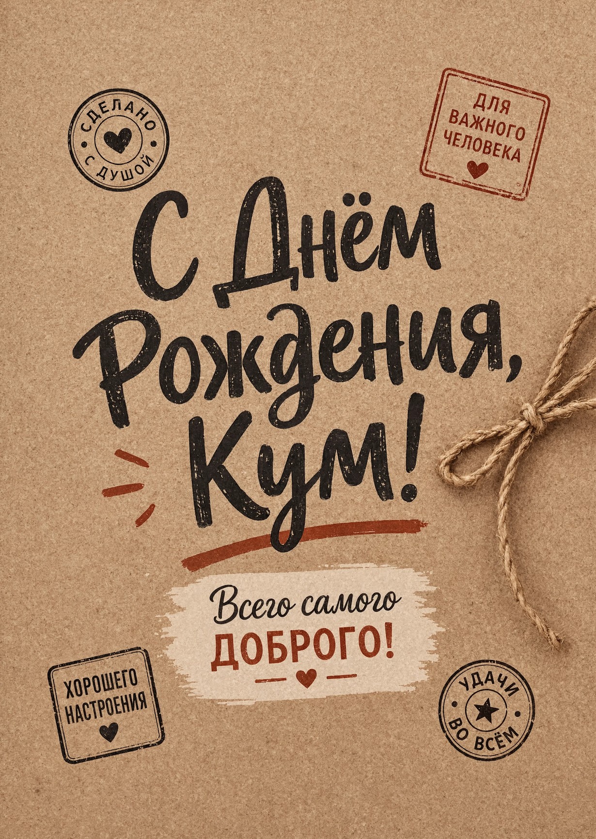 Открытка "С днем рождения куму" #36