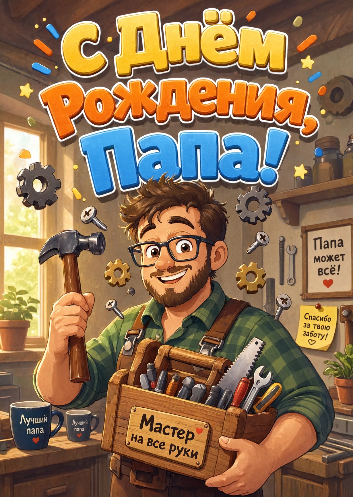 Открытка "С днём рождения папе" #29
