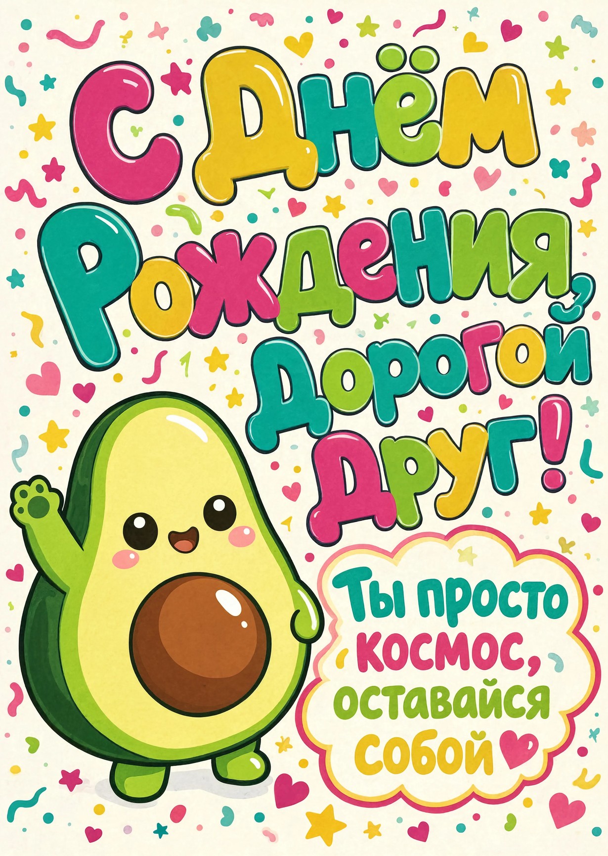 Открытка "С днем рождения другу" #57