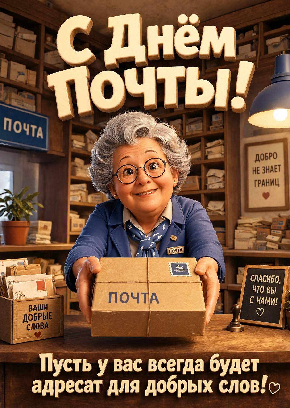 открытка с Днем Почты-10