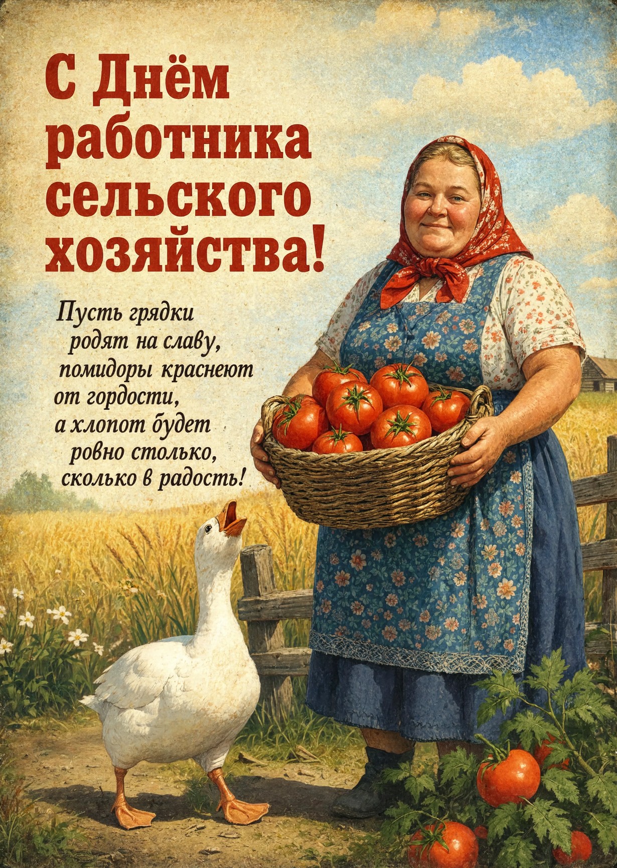 открытка с Днем Работника Сельского Хозяйства-11