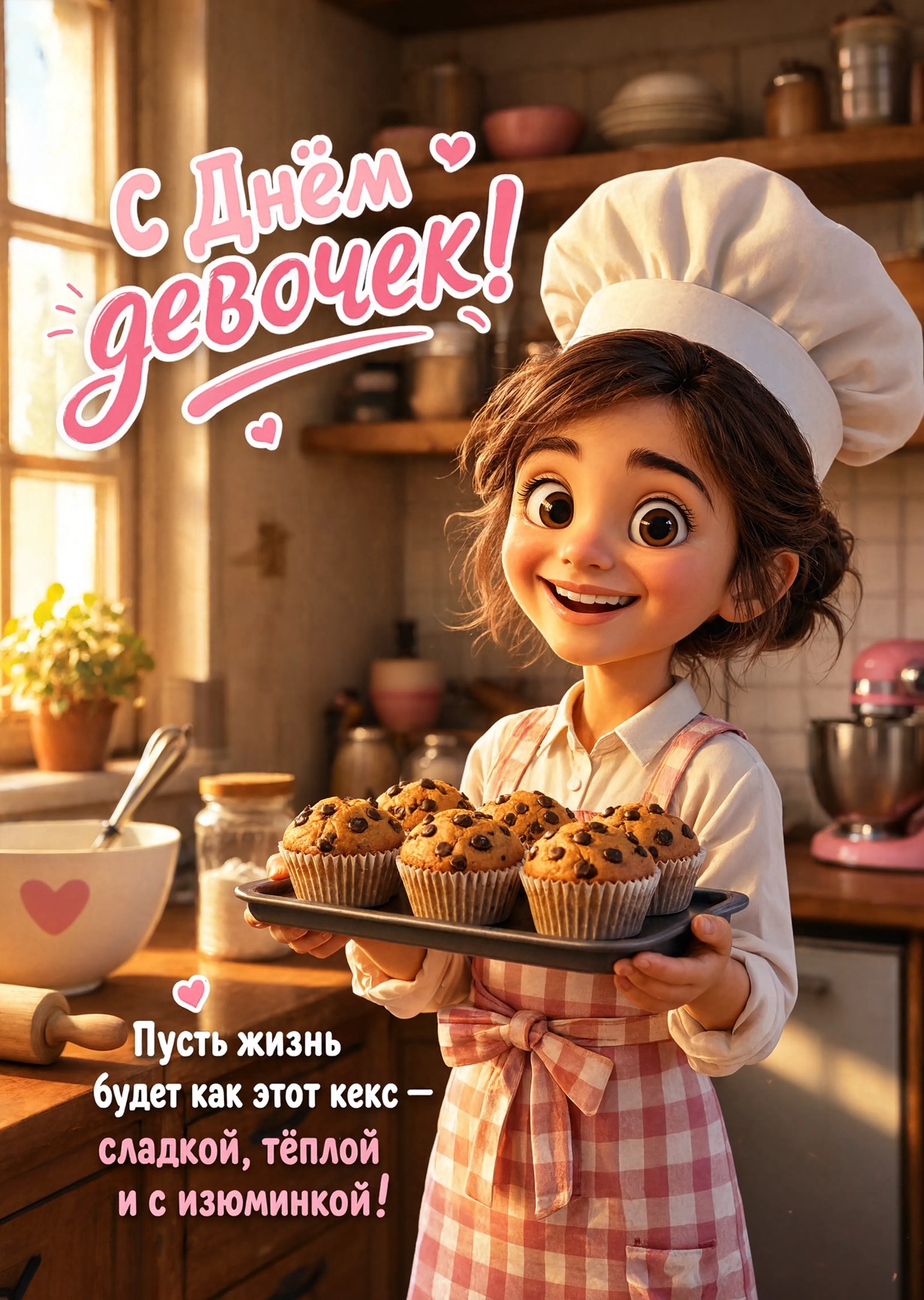 открытка с Днем Девочек-8