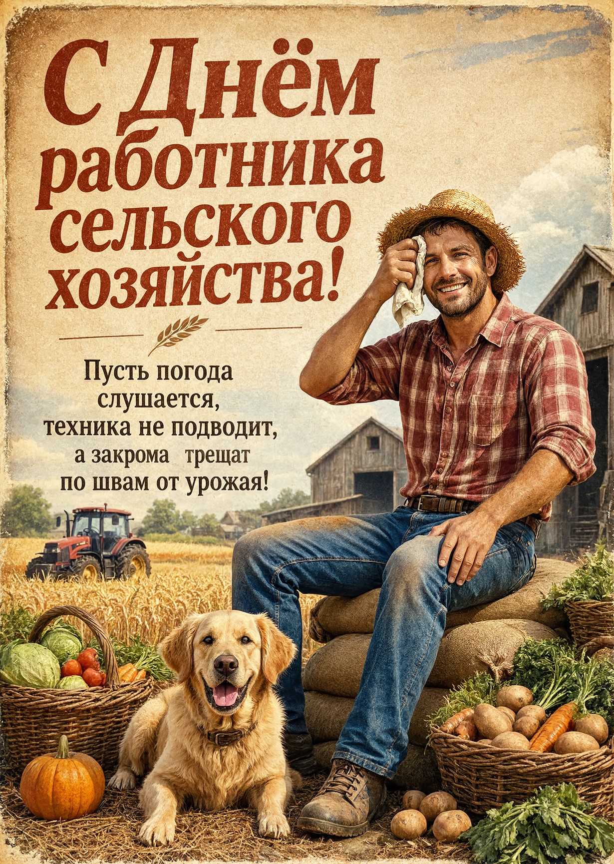 открытка с Днем Работника Сельского Хозяйства-10