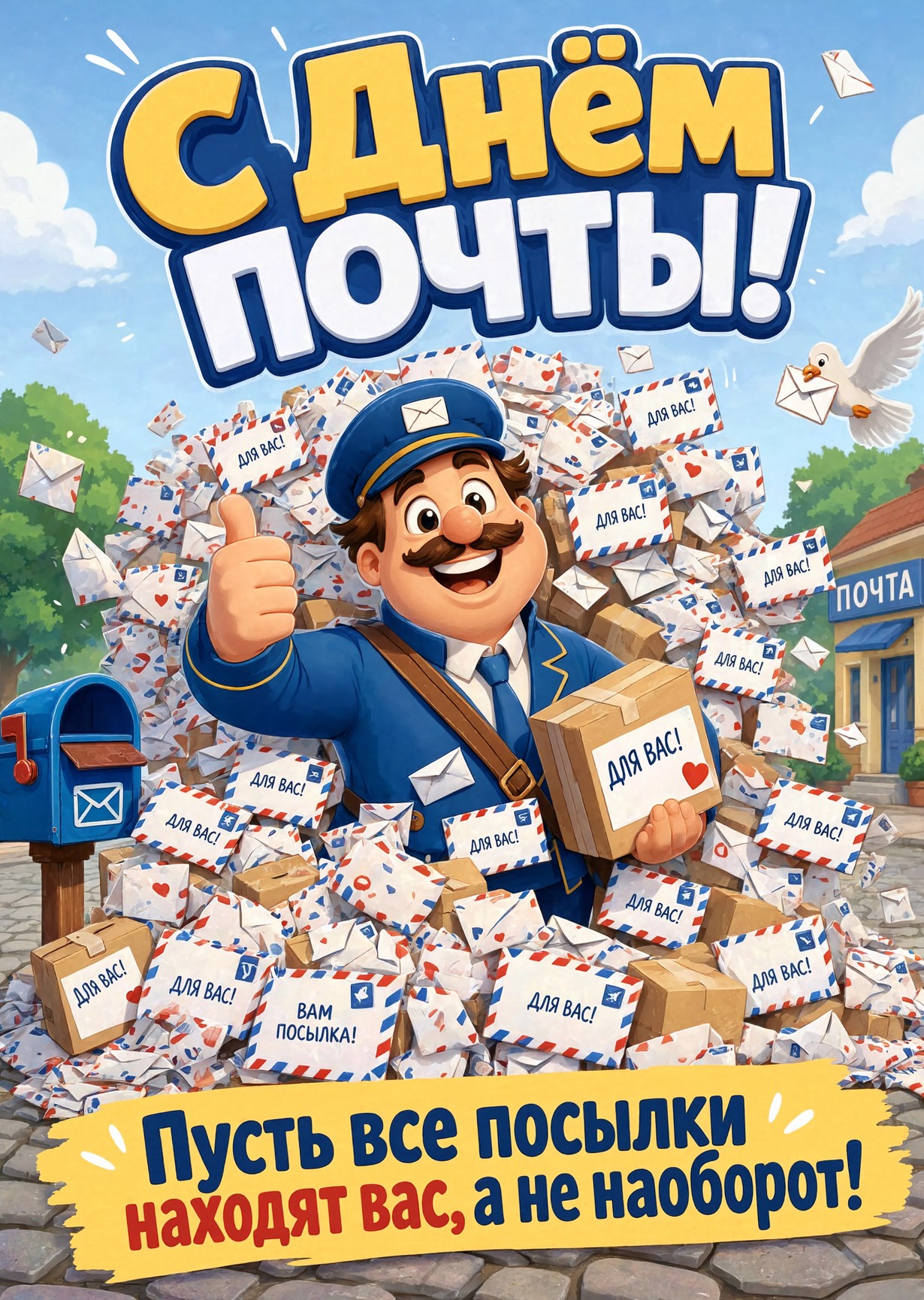 открытка с Днем Почты-9