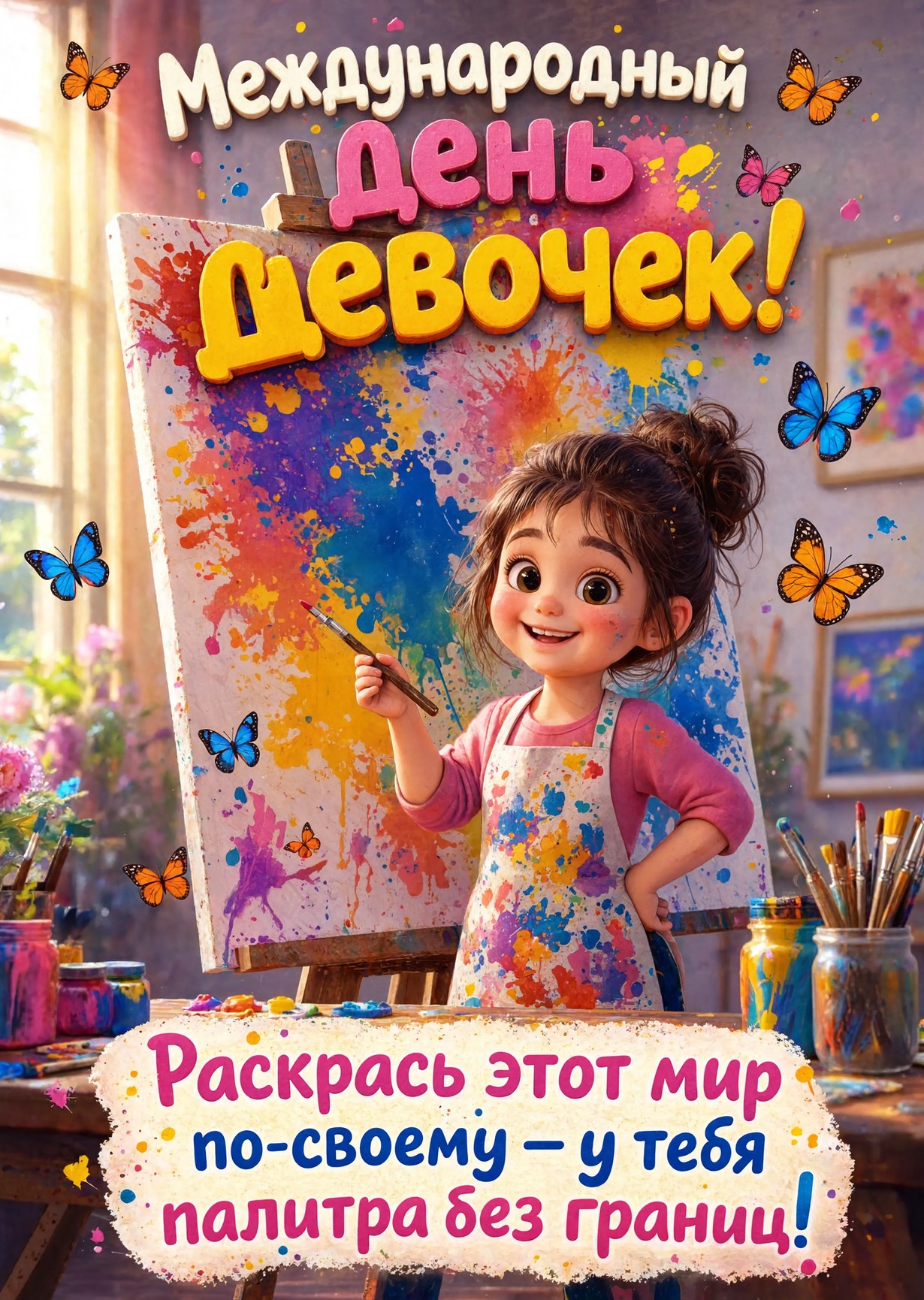 открытка с Днем Девочек-34